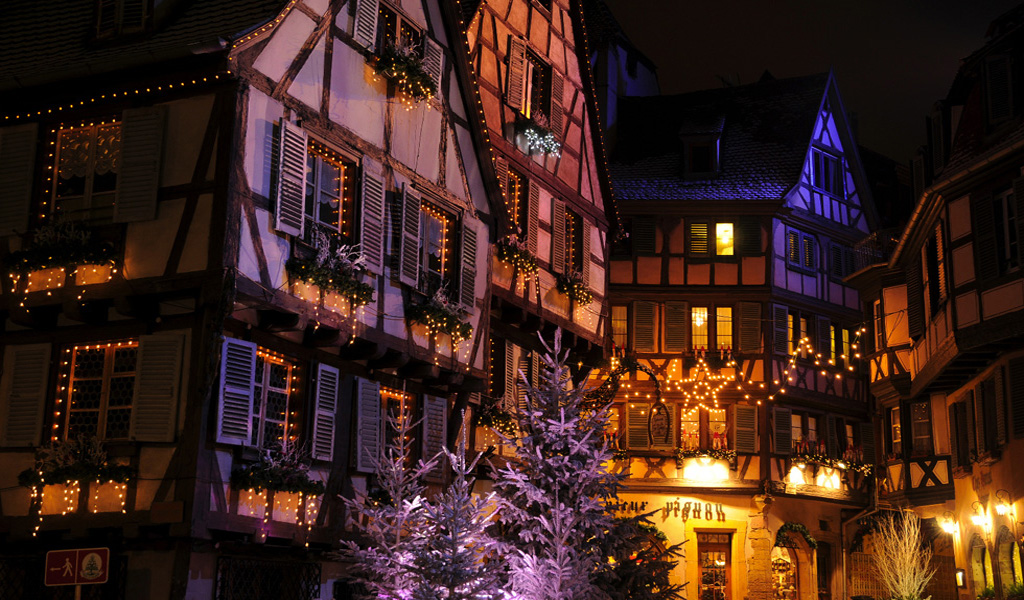 Christmas lights in Alsace