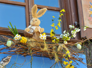 Façades de Pâques décorées à Colmar