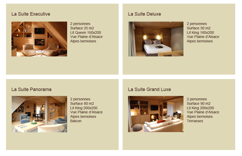 Les suites luxueuses de notre boutique hotel 5 étoiles à Colmar